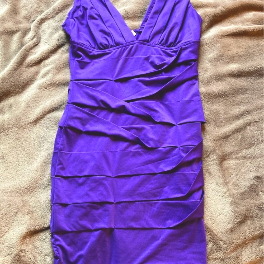 Y2K Vintage ruched v neck mini dress